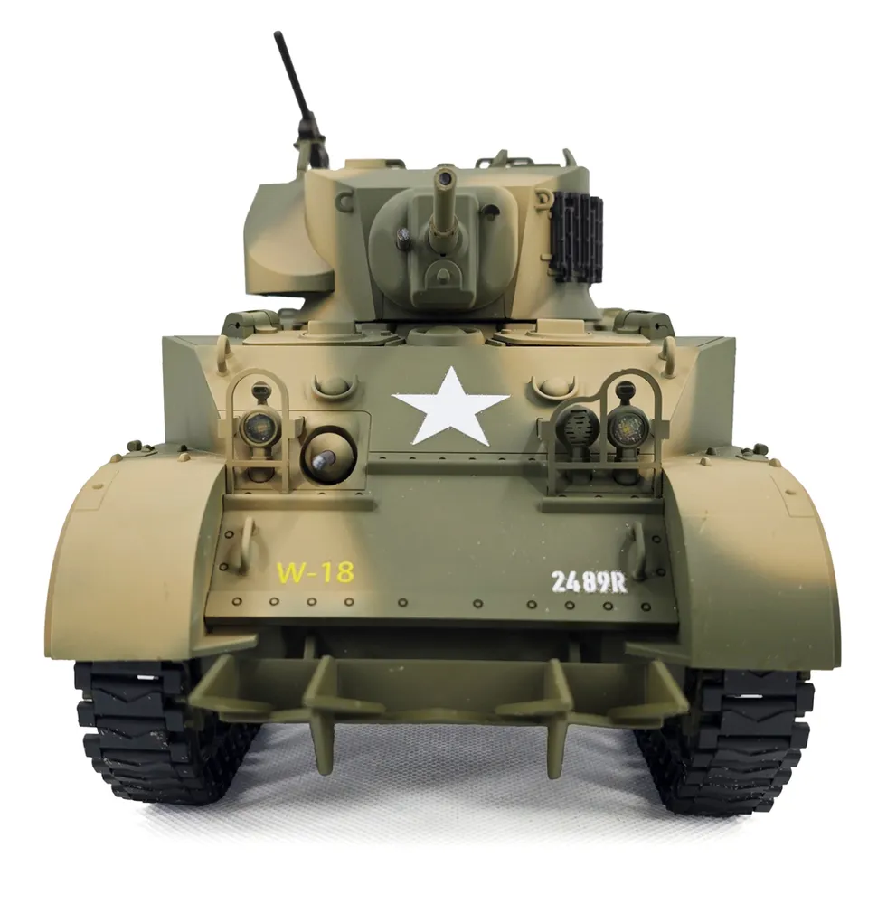 M5A1 Stuart RC Stridsvagn 1/16 Gul - 6