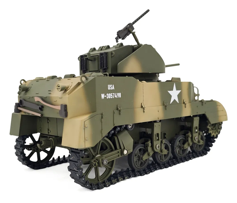 M5A1 Stuart RC Stridsvagn 1/16 Gul - 11