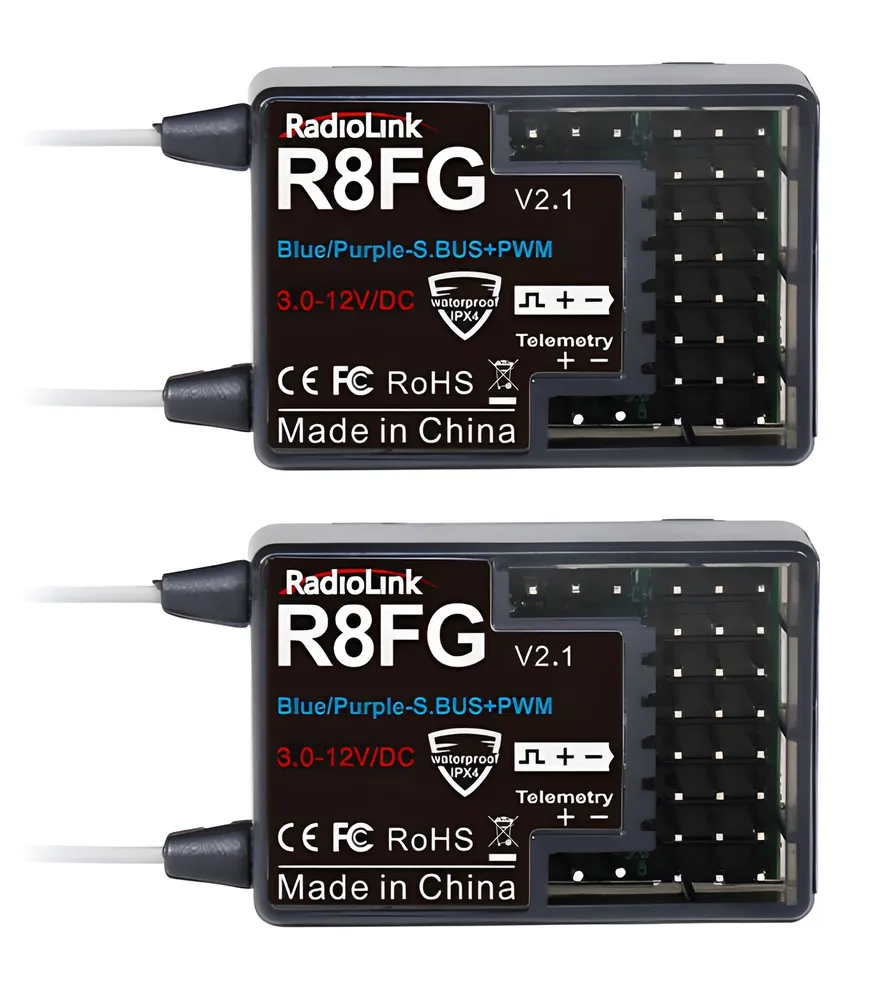RC8X RC Rattradio med 2x R8FG Receiver - 3
