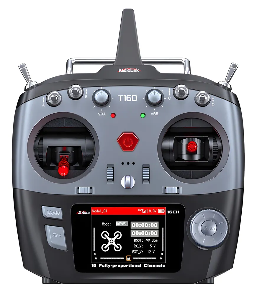 T16D Mode-2 RC Sändare med 2x R16F Mottagare