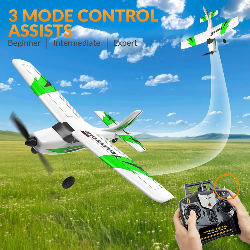 Trainstar Mini Gyro 3-Kanals 400mm RTF Grön - 5