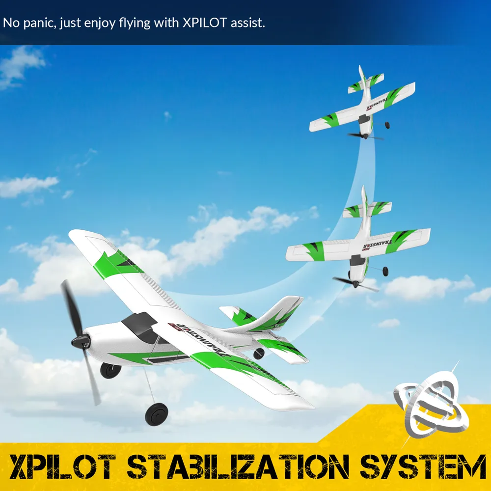 Trainstar Mini Gyro 3-Kanals 400mm RTF Grön - 9