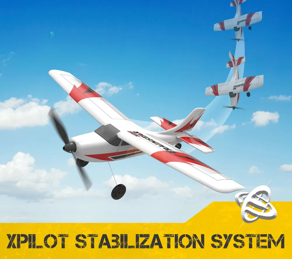 Trainstar Mini Gyro 3-Kanals 400mm RTF Röd - 7