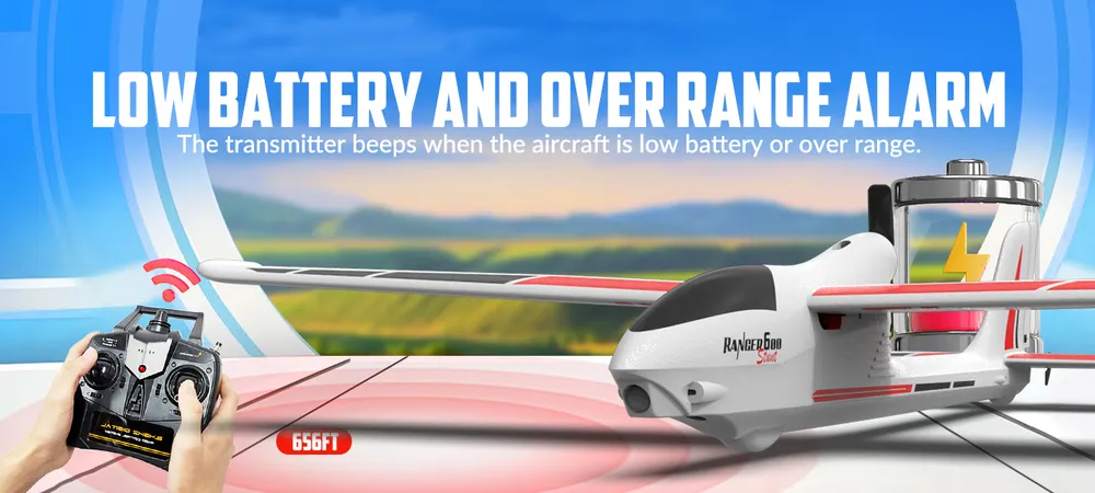 Ranger 600 Gyro 4-Kanals 600mm RTF Vit - 11