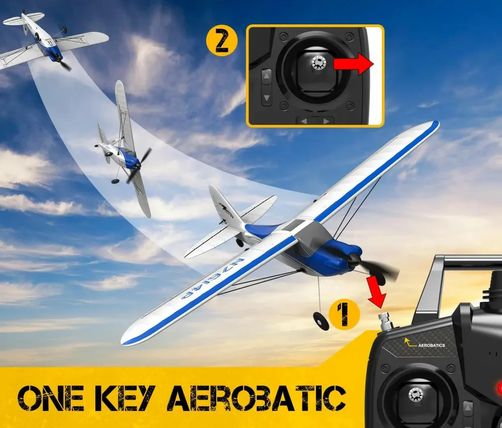 Sport Cub 500 Gyro 4-Kanals 500mm RTF Blå - 5