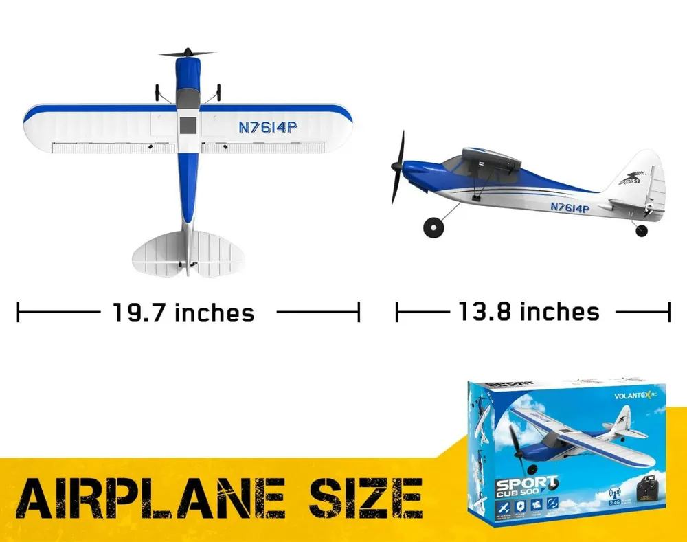 Sport Cub 500 Gyro 4-Kanals 500mm RTF Blå - 10