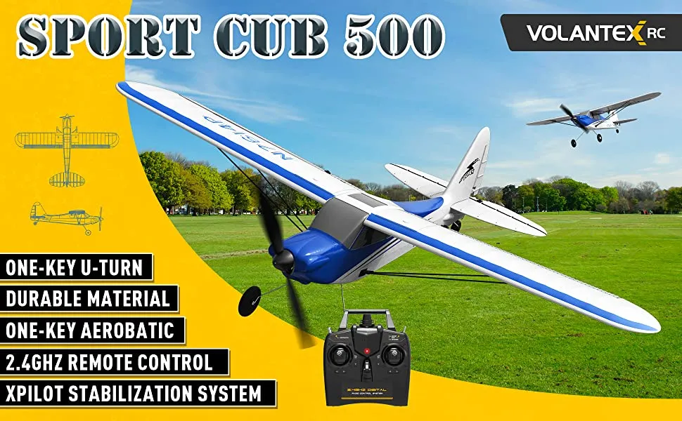 Sport Cub 500 Gyro 4-Kanals 500mm RTF Blå - 11