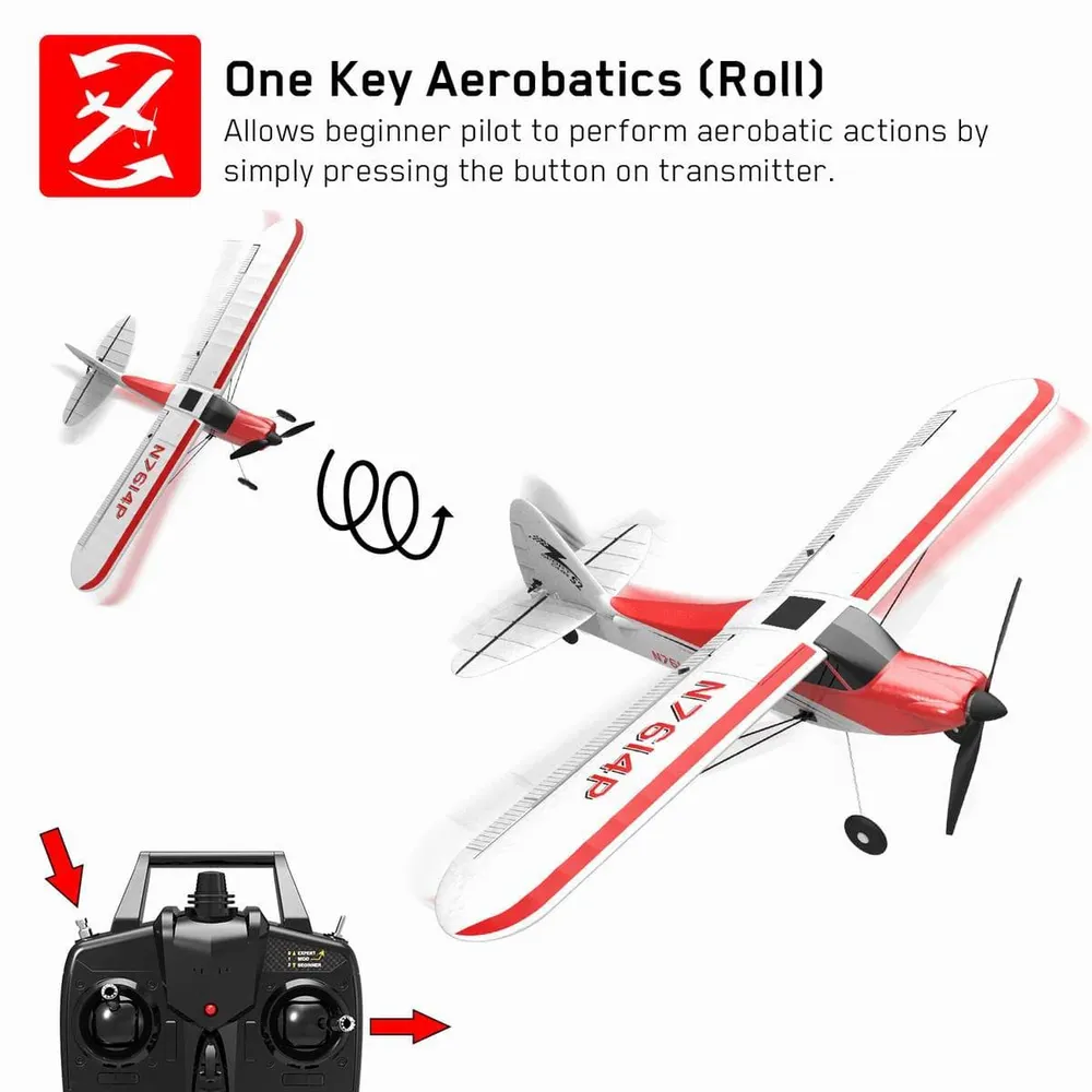 Sport Cub 500 Gyro 4-Kanals 500mm RTF Röd - 7