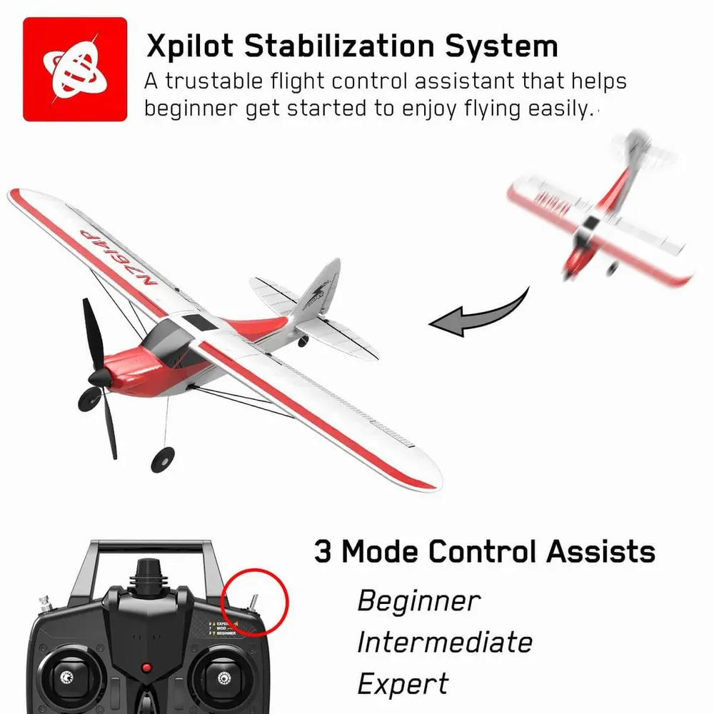 Sport Cub 500 Gyro 4-Kanals 500mm RTF Röd - 8