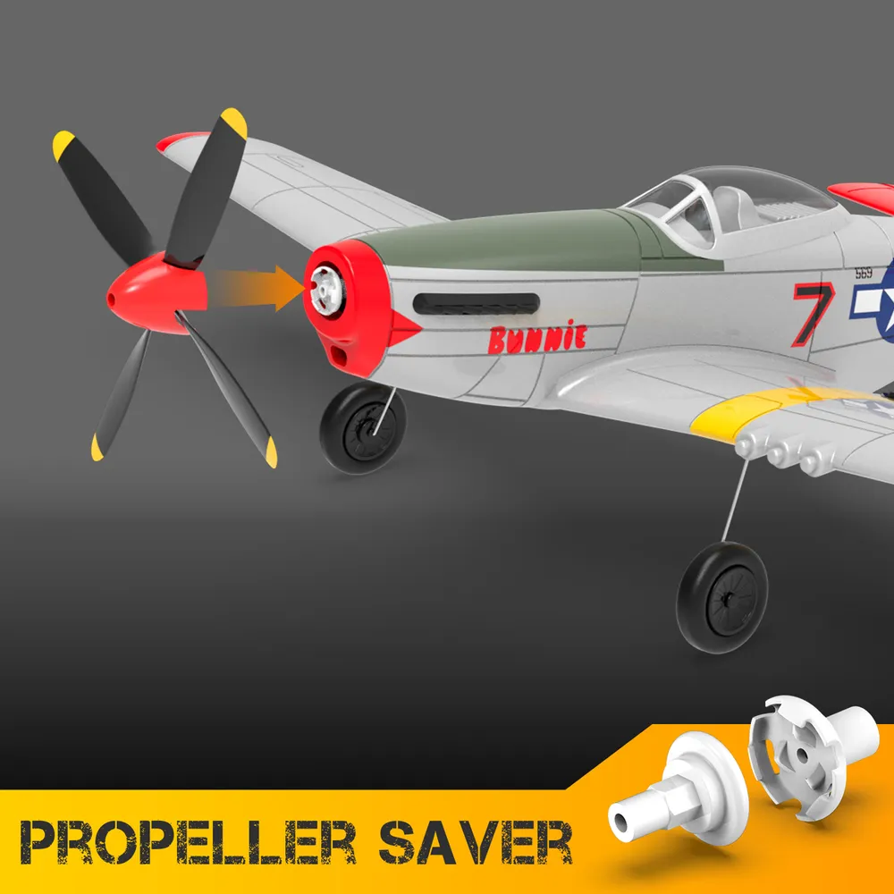 P51D Mustang Gyro 4-Kanals 400mm RTF - 6