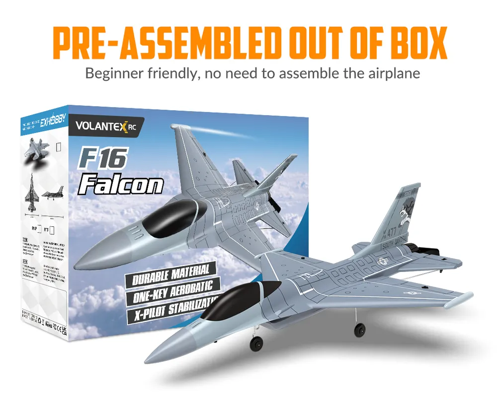 F16 Fighting Falcon Gyro 4-Kanals 270mm RTF - 3