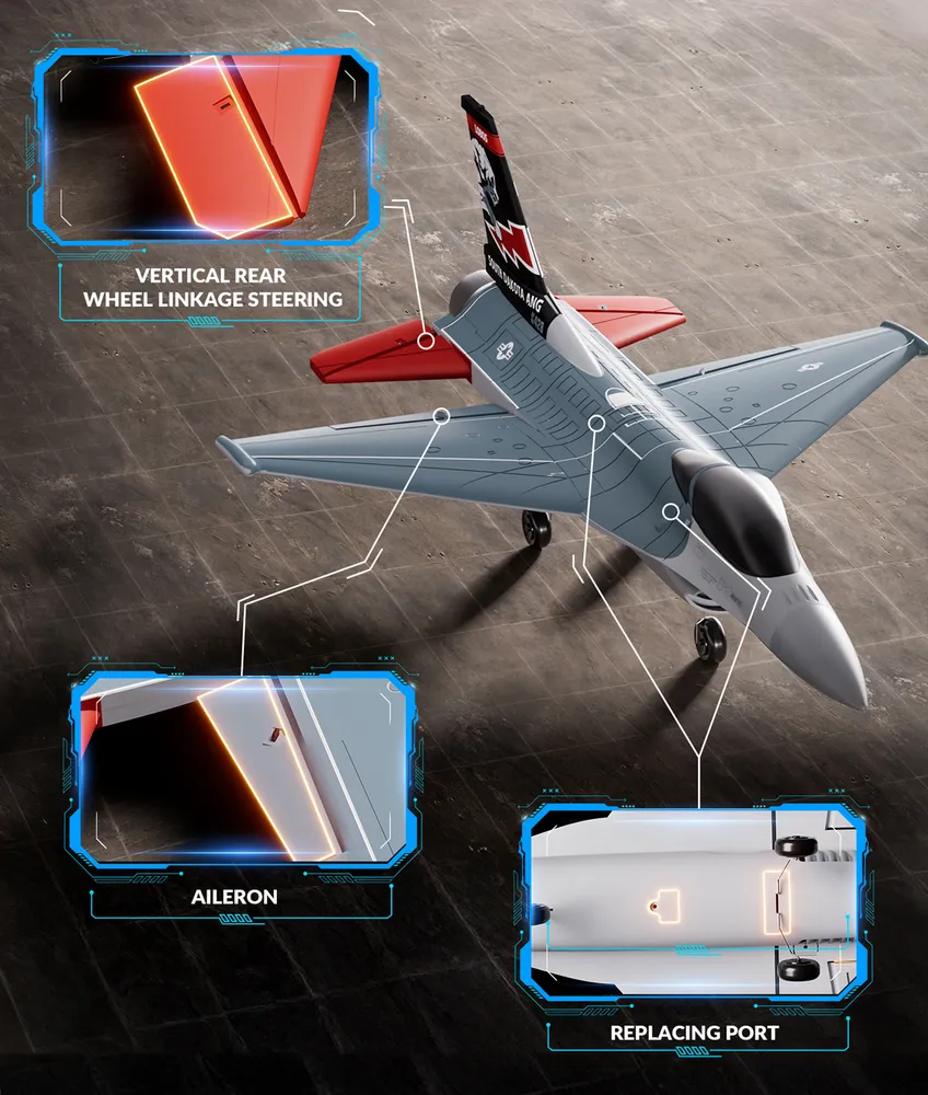 F16 Fighting Falcon Gyro Borstlös 4-Kanals 300mm RTF - 4