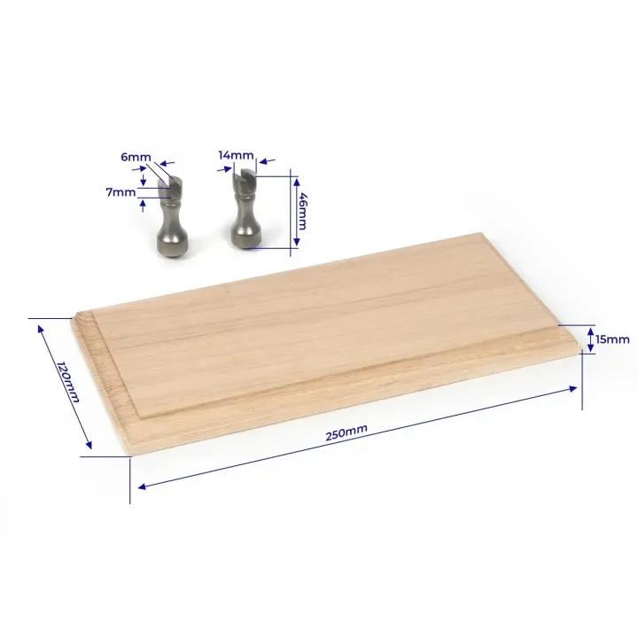 OcCre Display-platta 250x120mm Ek med Metallstöd - 3