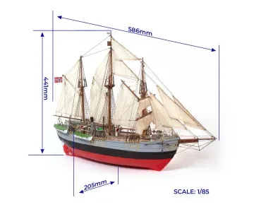 OcCre Fram 1/85 Expeditionsfartyg 586mm - 3
