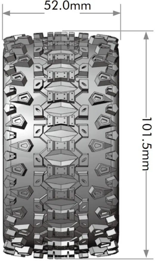 Däck & Fälg ST-UPHILL 1/10 Soft (Lös 12, 14 & 17mm Hex) (2) - 2