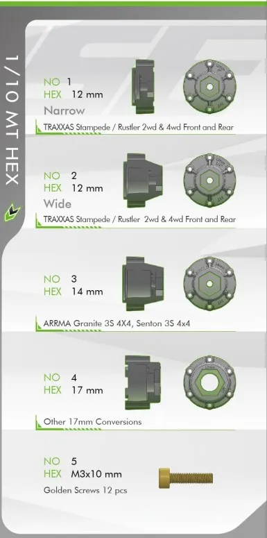 Däck & Fälg ST-UPHILL 1/10 Soft (Lös 12, 14 & 17mm Hex) (2) - 6