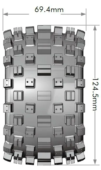 Däck & Fälg MT-ROCK 1/10 Soft (Lös 12, 14 & 17mm Hex) (2) - 2