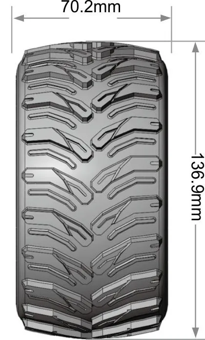 Däck & Fälg MT-CYCLONE 1/10 MAXX Soft MFT (Lös 12, 14 & 17mm Hex) (2) - 2