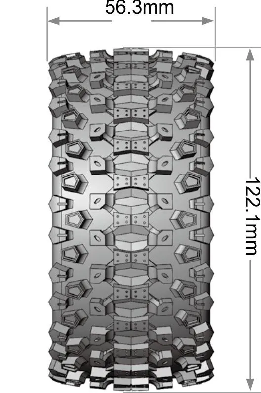 Däck & Fälg ST-UPHILL 1/10 Soft MFT (Lös 12, 14 & 17mm Hex) (2) - 2