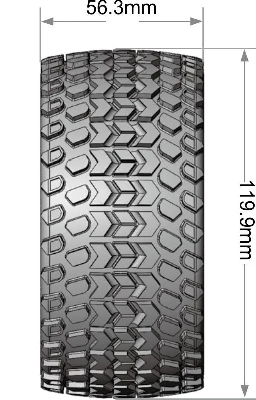 Däck & Fälg ST-HUMMER 1/10 Soft MFT (Lös 12, 14 & 17mm Hex) (2) - 2