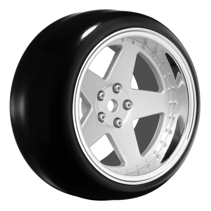 Däck & Fälg Drift / 5-Eker Matt Silver (2,4,6,8mm Offset) 12mm Hex (4) - 4