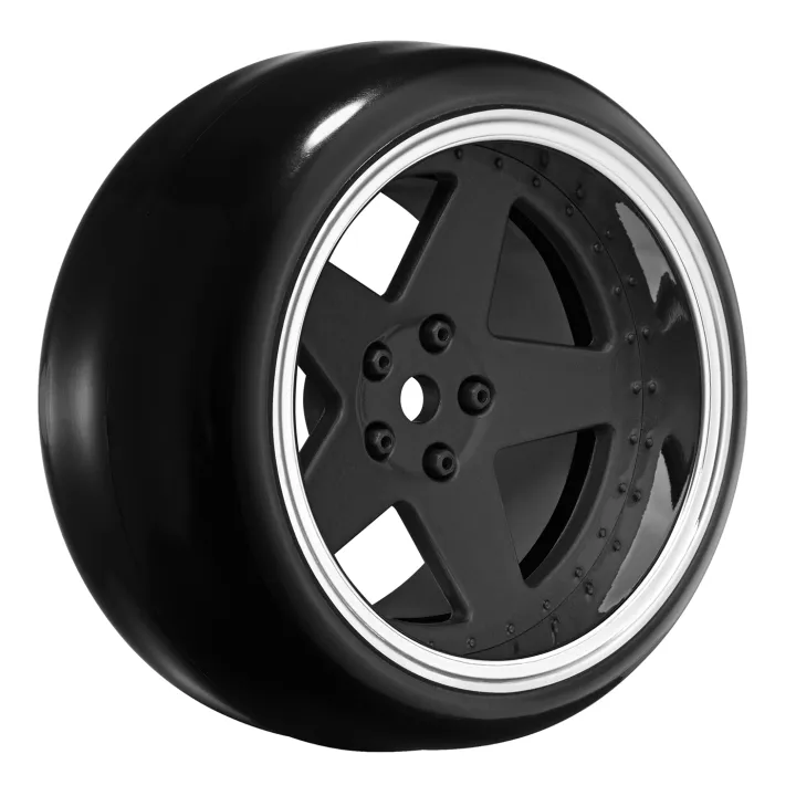 Däck & Fälg Drift / 5-Eker Matt Svart (2,4,6,8mm Offset) 12mm Hex (4) - 4