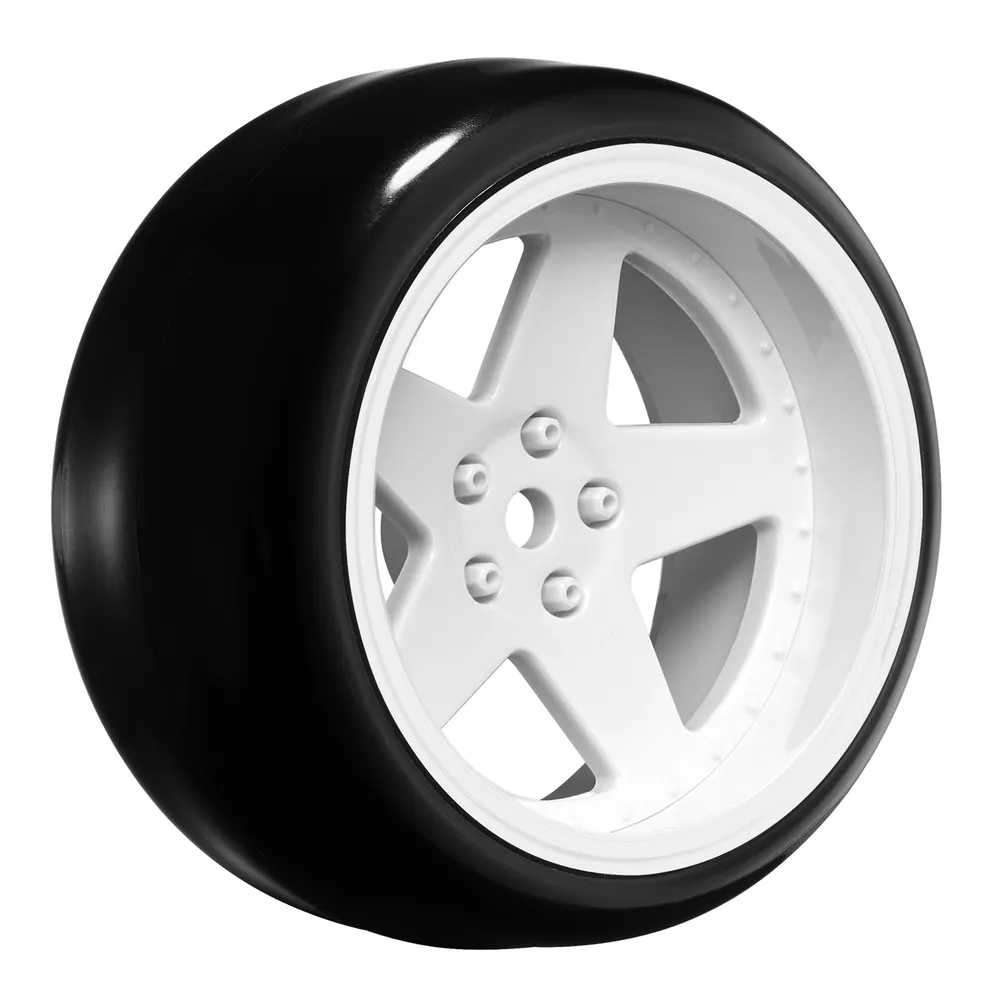 Däck & Fälg Drift / 5-Eker Vit (2,4,6,8mm Offset) 12mm Hex (4)