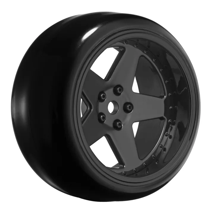 Däck & Fälg Drift / 5-Eker Svart (2,4,6,8mm Offset) 12mm Hex (4) - 4