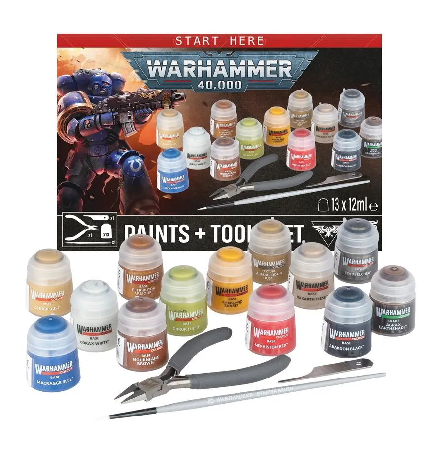 WH 40K: PAINTS + TOOLS SET