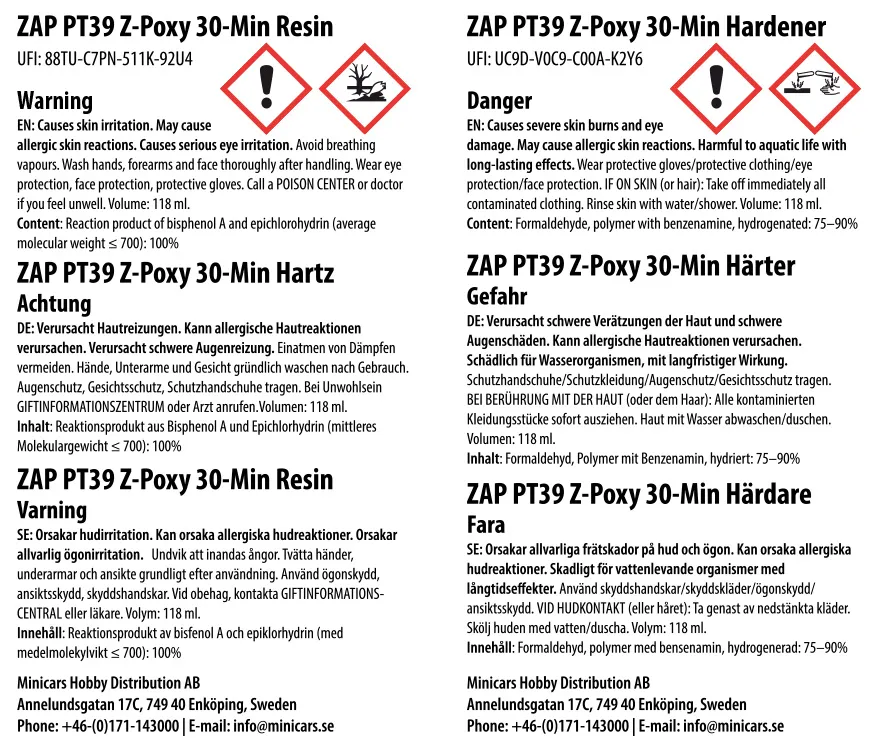 Z-Poxy 30-minuter 236.5ml - 2
