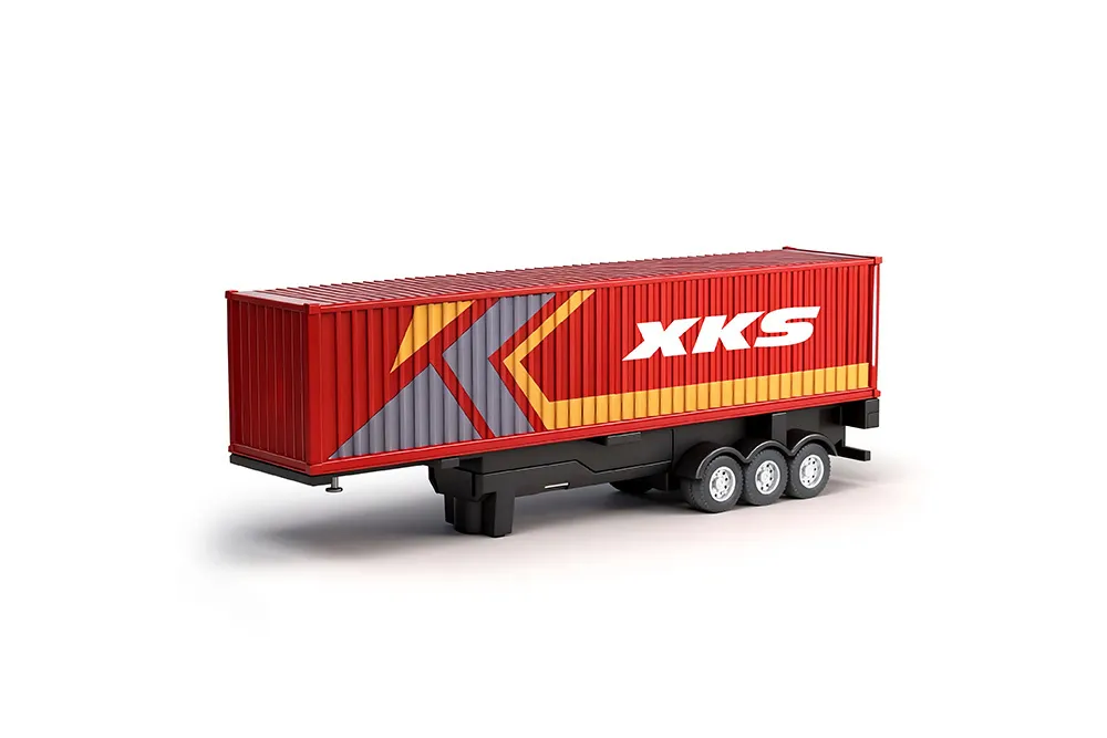 WL Lastbil med Trailer 1/64 RTR Röd - 5