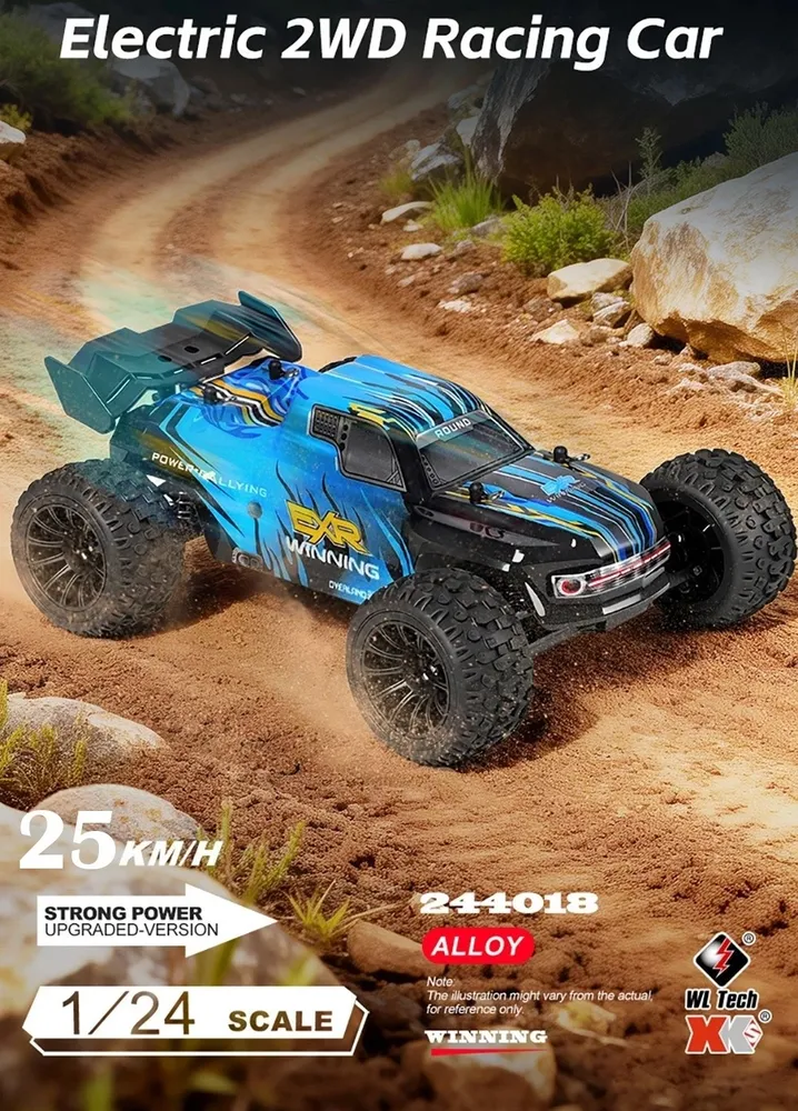 WL 2WD Monster Truck 1/24 RTR Blå - 5