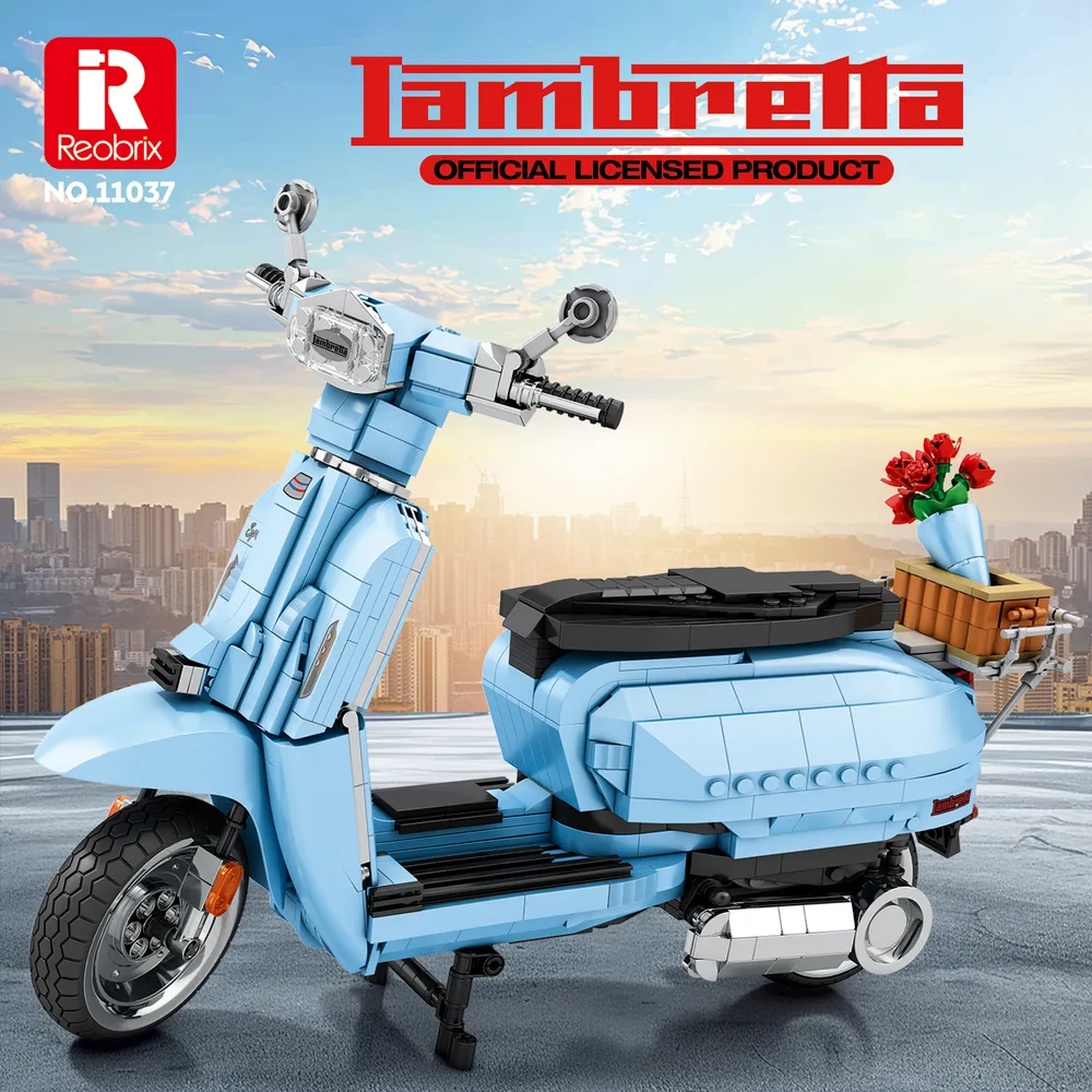 Reobrix Lambretta V200 Blå (1169pcs) - 3