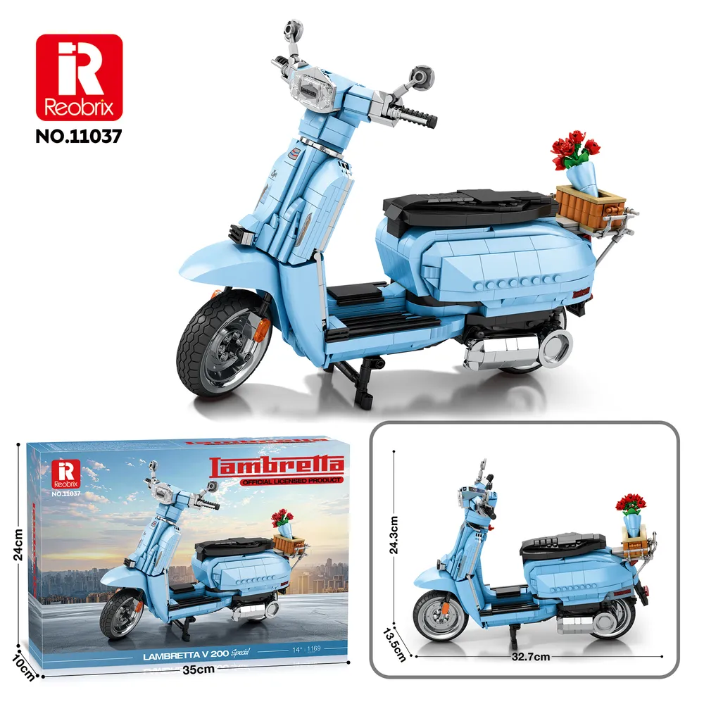 Reobrix Lambretta V200 Blå (1169pcs) - 4