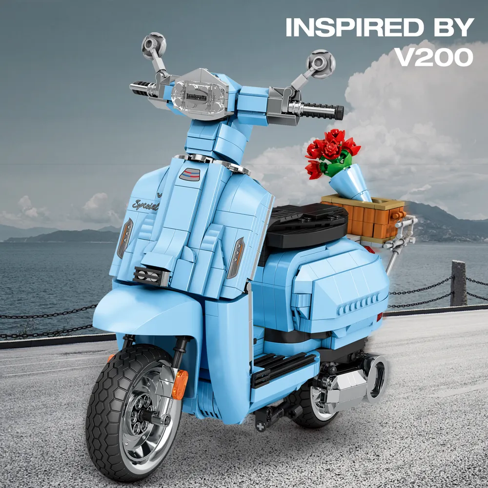 Reobrix Lambretta V200 Blå (1169pcs) - 5