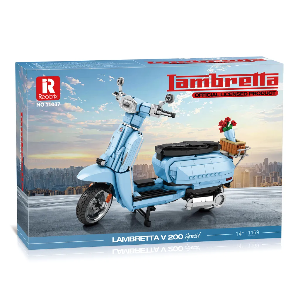 Reobrix Lambretta V200 Blå (1169pcs) - 7