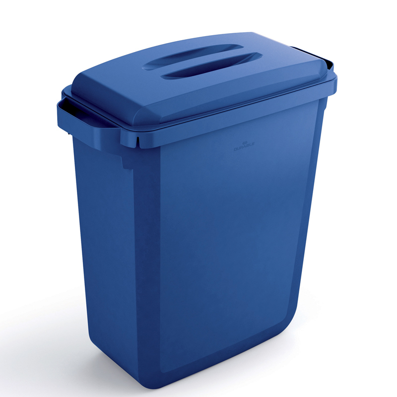 Binge med lock, 60 lit, blå