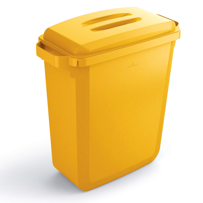 Binge med lock, 60 lit, gul