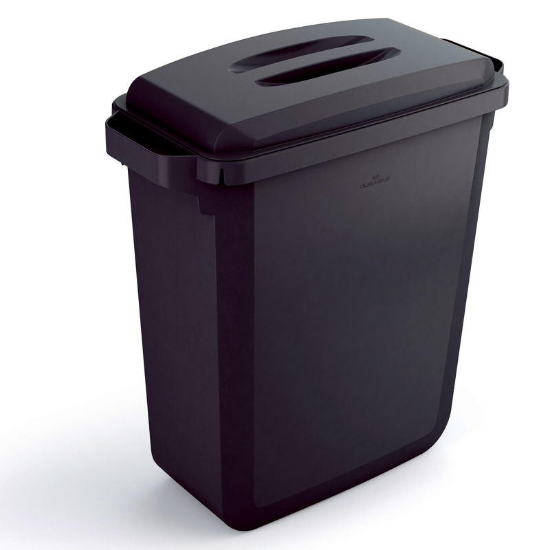 Binge med lock, 60 lit, svart