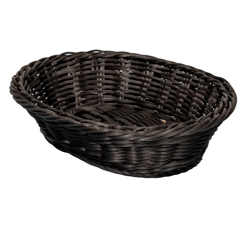 Brödkorg oval 295x215xh70 mm svart, diskbar