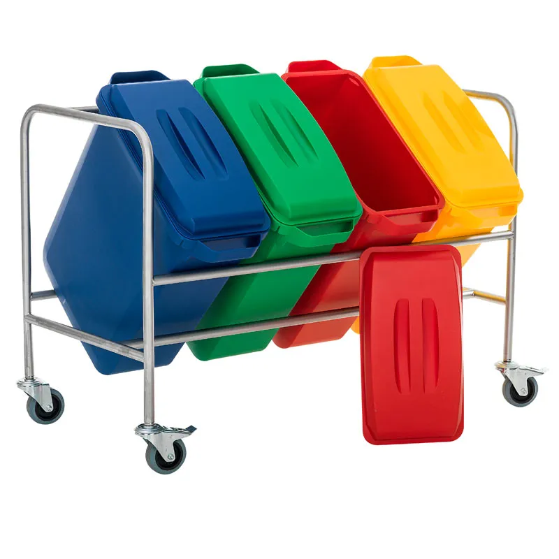 Vagn med 4x60 lit bingar