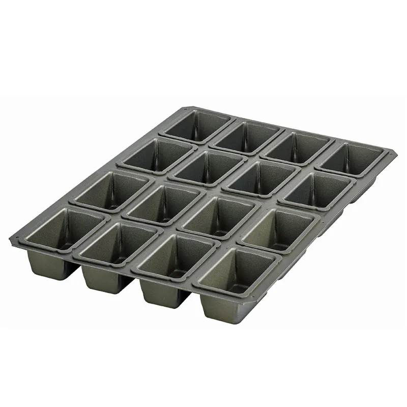 Formset, minibröd 105x62x45 mm, 16 set 600x450 mm Pureline