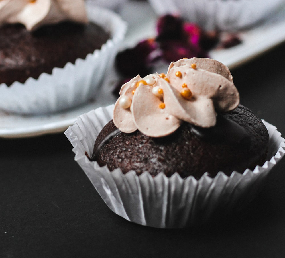 Saftiga chokladcupcakes
