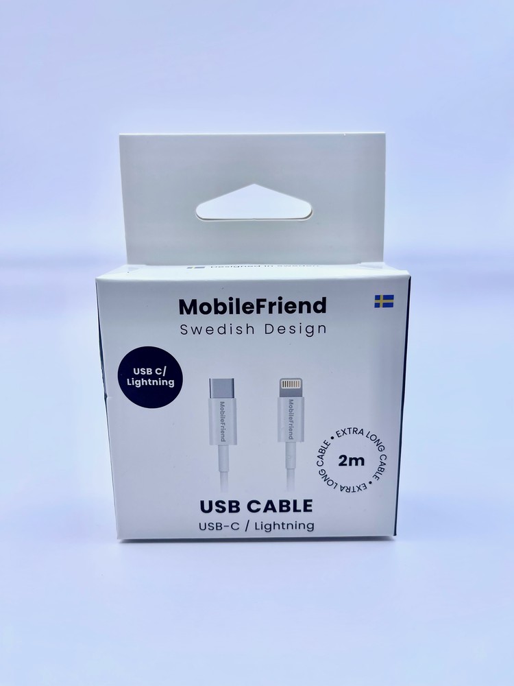 MobileFriend Cable 2 meter USB C  - Lightning