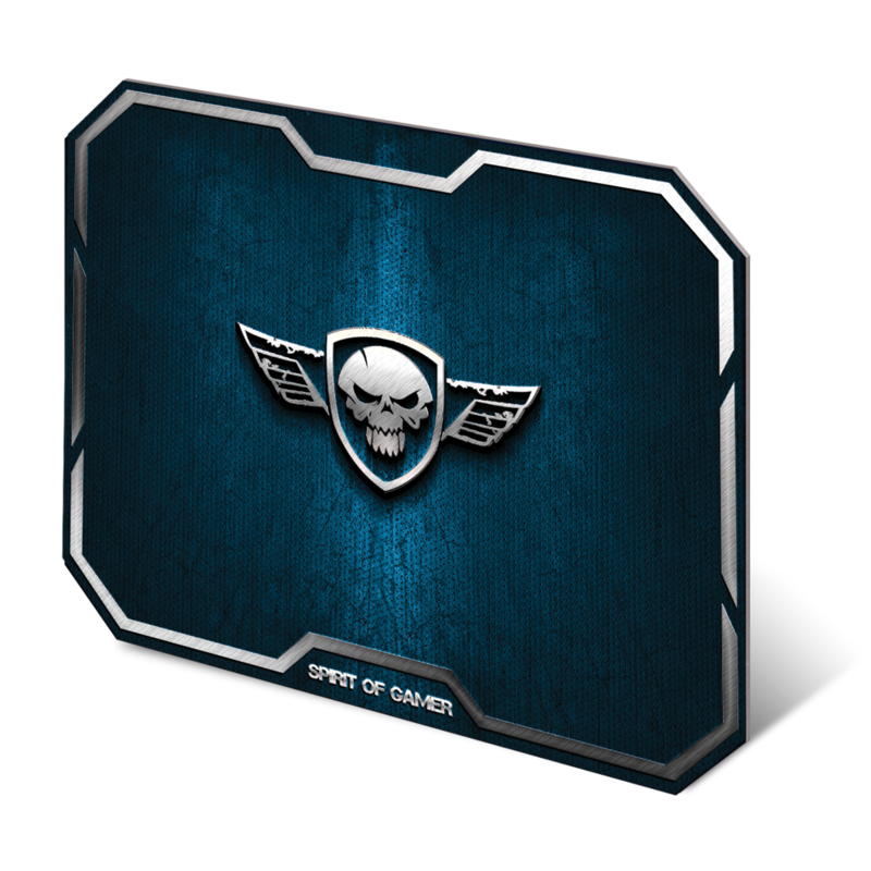 Spirit of Gamer Gaming Mouse Pad - Winged Skull Medium Size Blue - 3