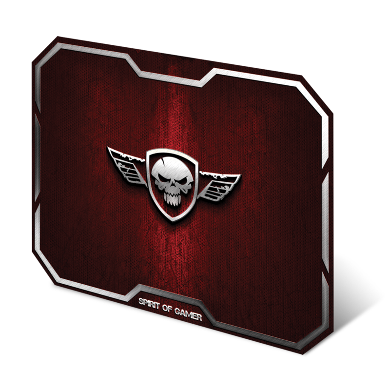 Spirit of Gamer Gaming Mouse Pad - Winged Skull Medium Size Red - 3