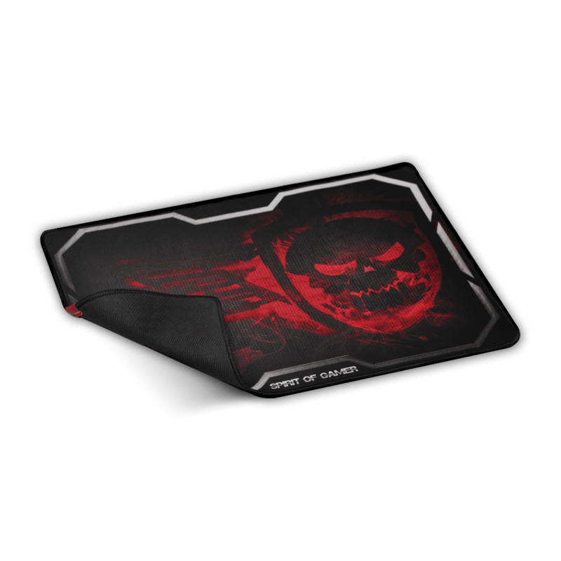 Spirit of Gamer Gaming Mouse Pad - Smokey Skull King Size XL Red
