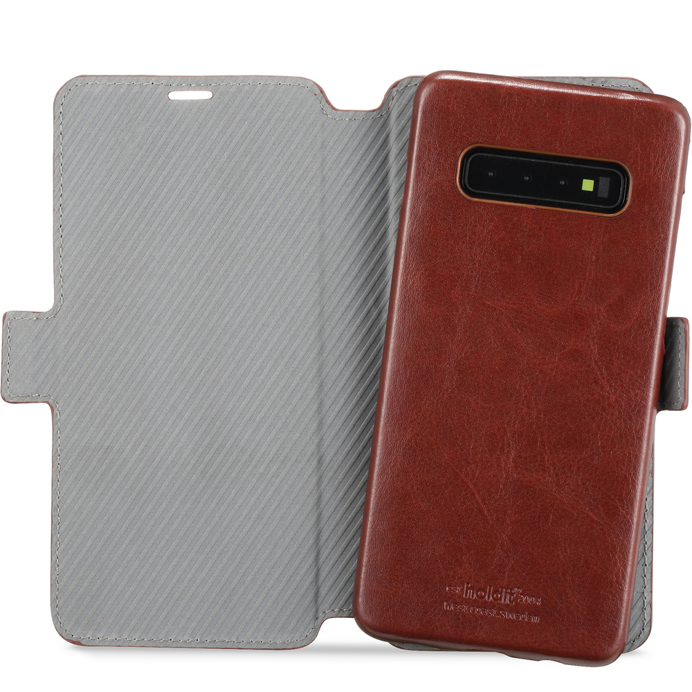 Holdit Plånboksfodral Magnet Galaxy S10+ Berlin Dark Brown