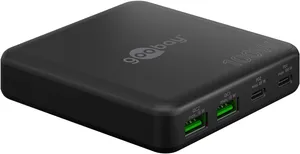 USB-C PD GaN Multiport Desktop Charger (100 W) Svart