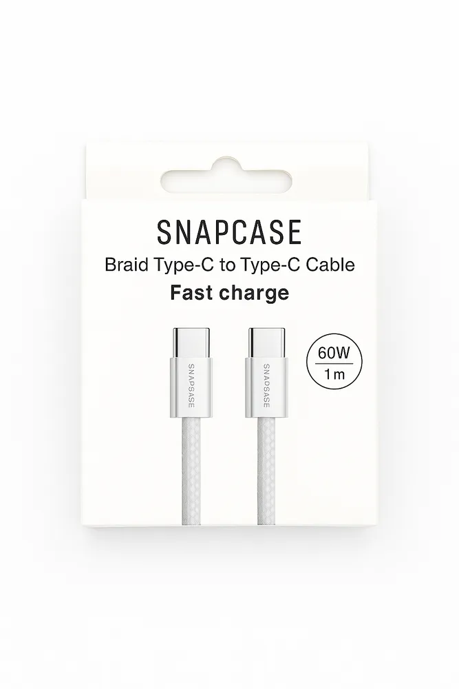 Snapcase 60W USB C - C flätad kabel (1m) - 3